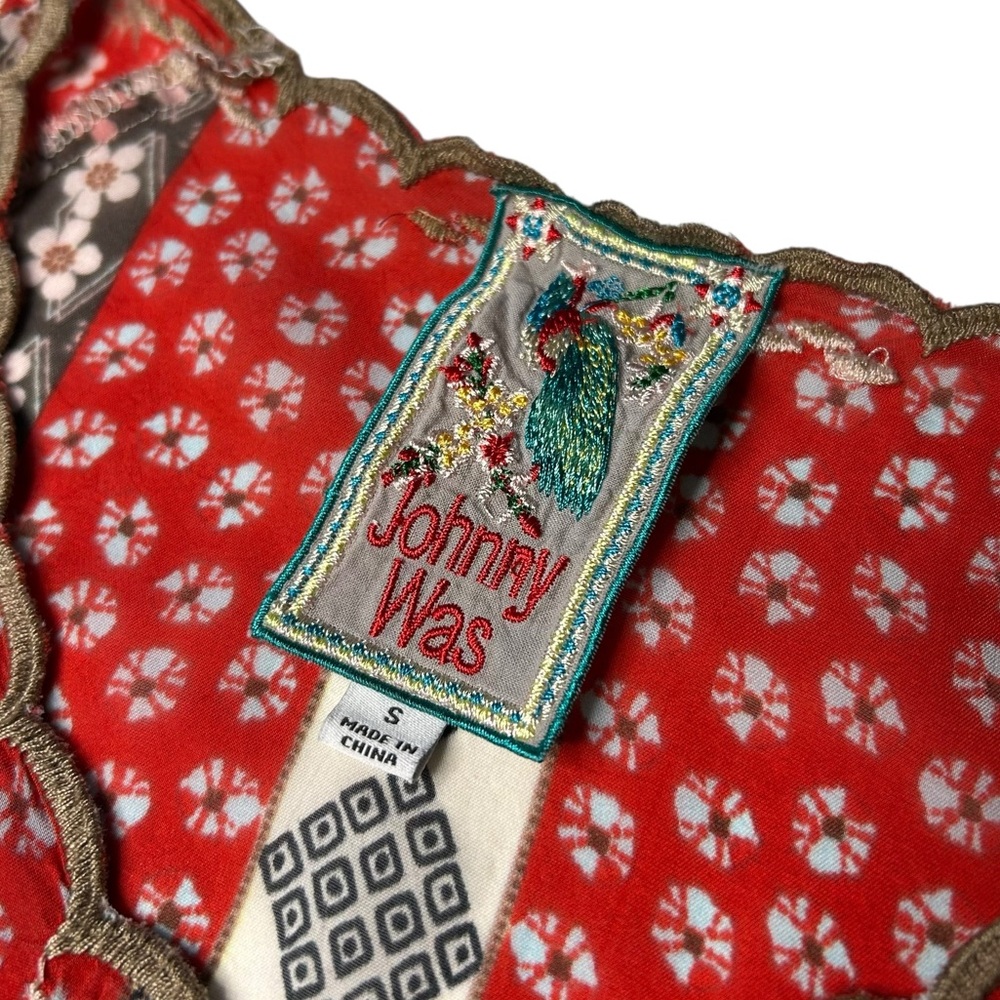 Johnny Was Patchwork Print Boho Tunic Mixed Print… - image 6